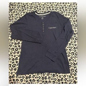 Calvin Klein Navy Pajama Top